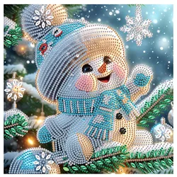 Diamond Art Painting Kits for Adults,DIY Cute Snowman Special Shaped Crystal Diamond Kits for Beginner for Home Wall Decorate