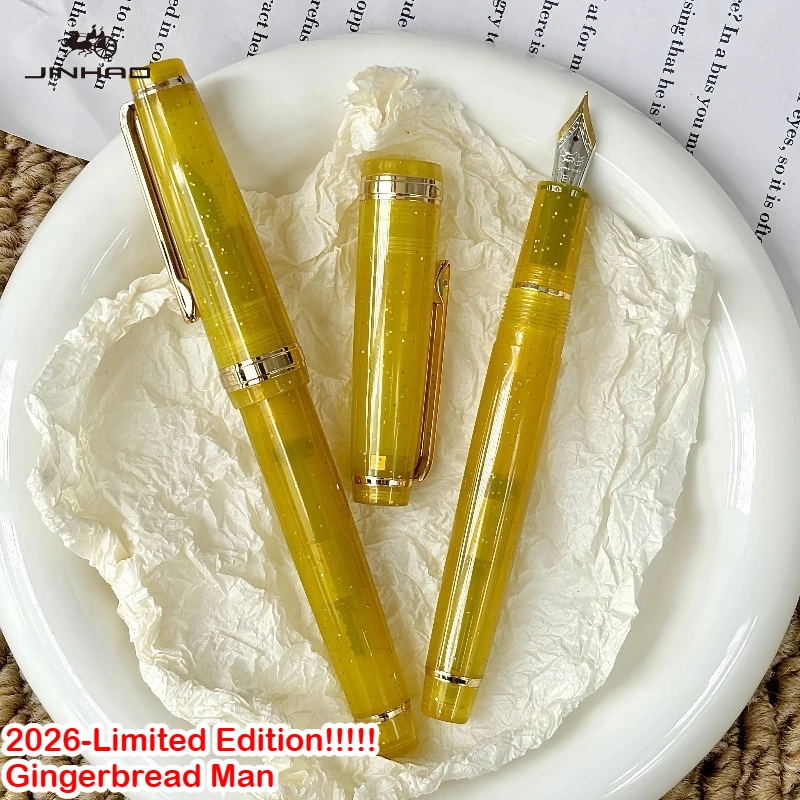 JINHAO 82 Fountain Pen 2026 Limited Edition Gingerbread Men Limited Edition! Gold Nib & Clip School Office Supplies Stationery