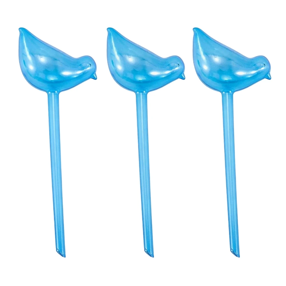 3PCS 25cm PVC Bird Themed Watering Stakes for Indoor Outdoor Potted Plants Clear Body for Easy Refill Management