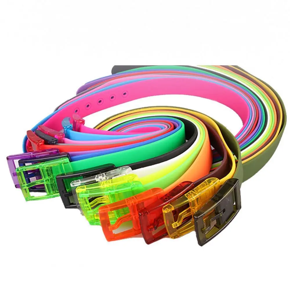 Women Candy Color Luxury Brand Design Casual Waist Band Ladies Dress Strap Square Pin Buckle Waistband Silicone Belt