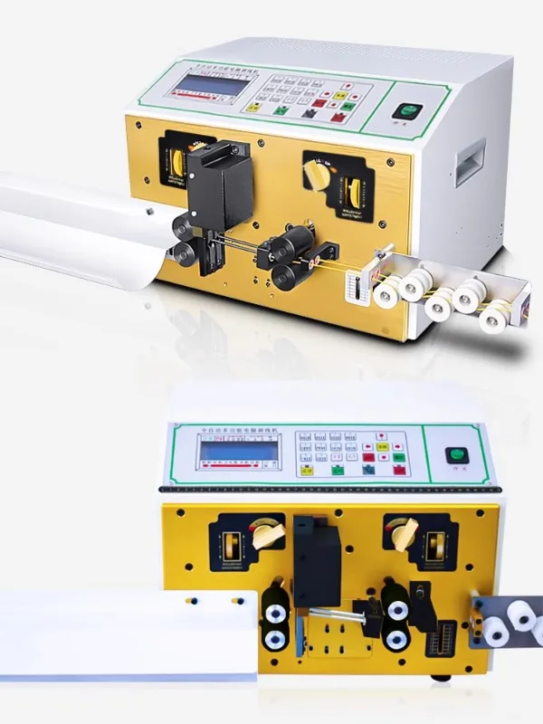 Button type fully automatic computer wire stripping machine, offline cutting, wire stripping machine, sheath wire, multi-core