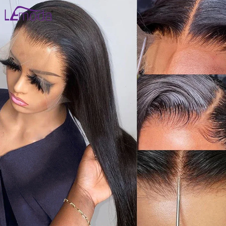 Skinlike Real HD Lace Wig 250 Density 13x6 HD Lace Frontal Wig Human Hair Straight Full Frontal Pre Plucked Lemoda Virgin Hair