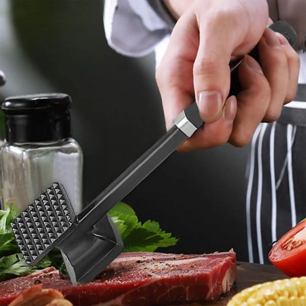 Heavy Duty Meat Mallet Heavy Duty Meat Tenderizer Hammer Dual-sided Kitchen Mallet with Pyramid Teeth Meat Pounder for Beef