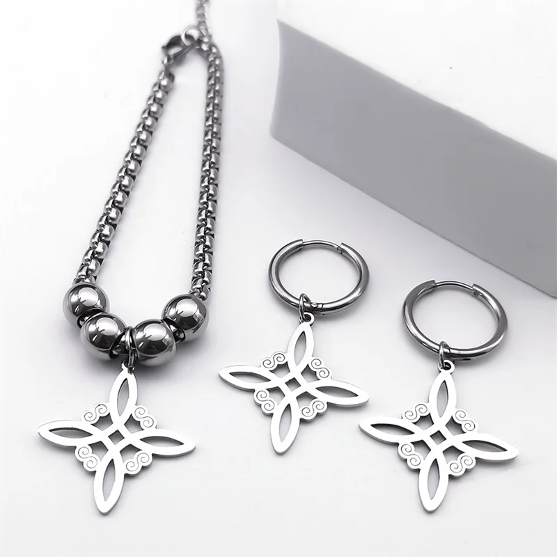 Women's Celtic Witchcraft Stainless Steel Jewelry Set