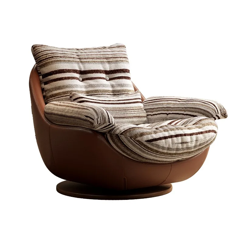 Mittelalterlicher Luxus-Neststuhl, Wohnzimmer-Balkon-Lazy-Sofa, drehbarer Freizeit-Einzelsessel aus Stoff