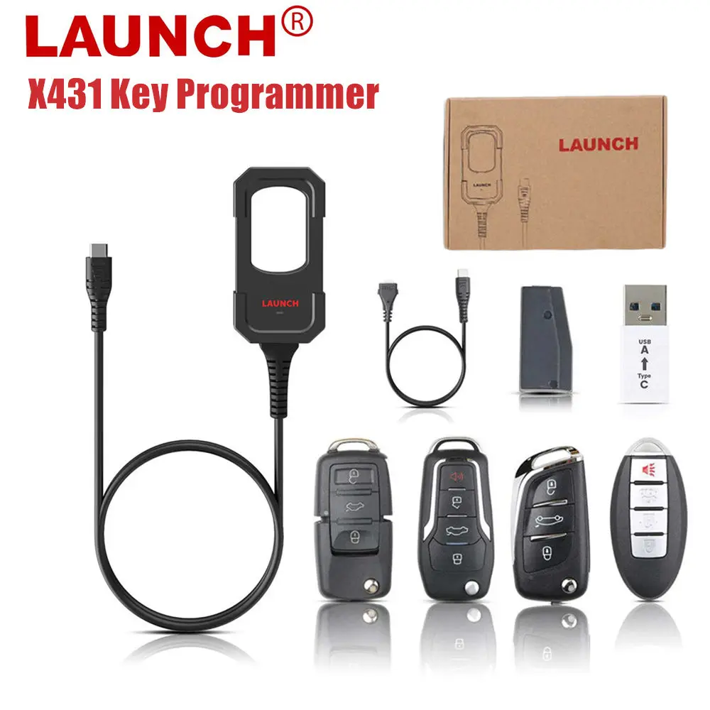 Launch X431 Key Programmer Remote Maker with 1PC Super Chip and 4PCS Smart Keys Work for X431 IMMO Elte/IMMO Plus