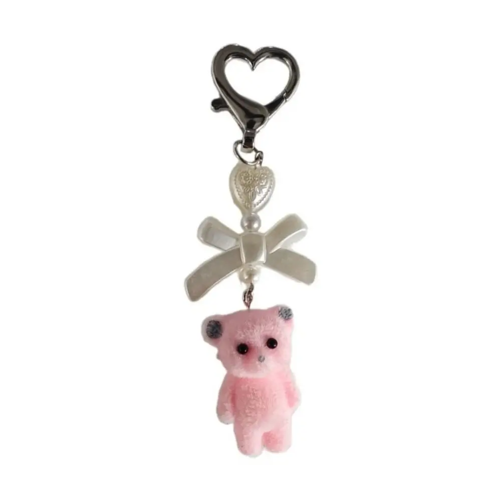 Flocking Cat Keychain 3D Plush Keyring Animal Gift