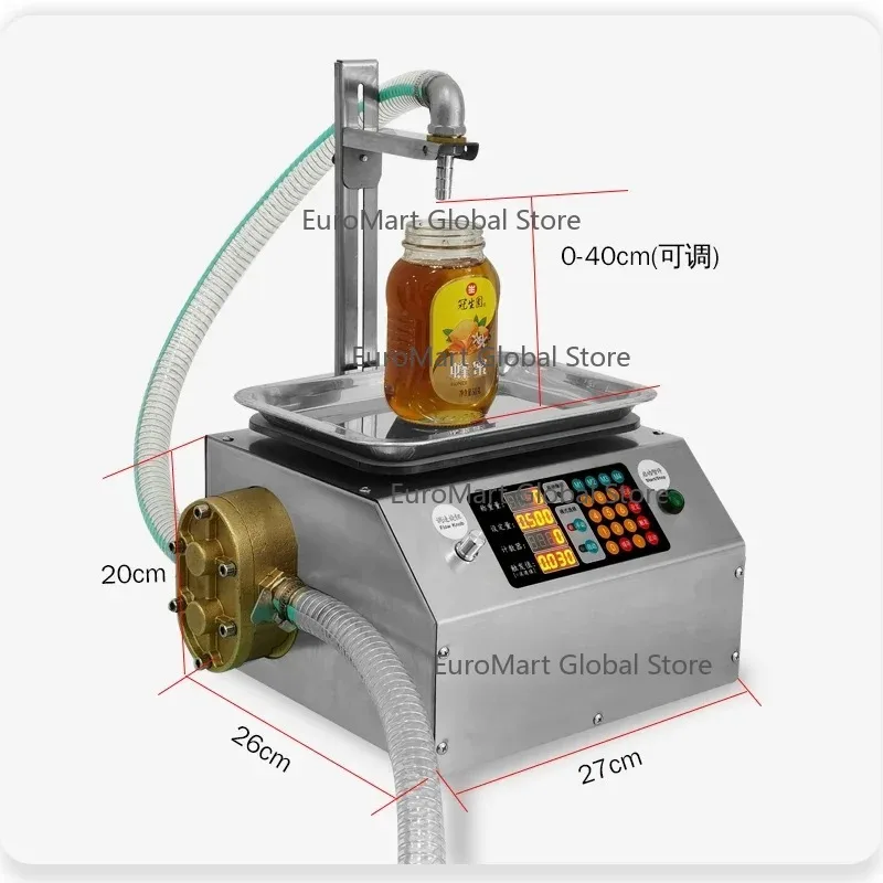 CSY-L15 Flow Weighing Type Fully Automatic Dispensing Filling Machine Honey Sesame Sauce Edible Oil Glue Viscous Liquid