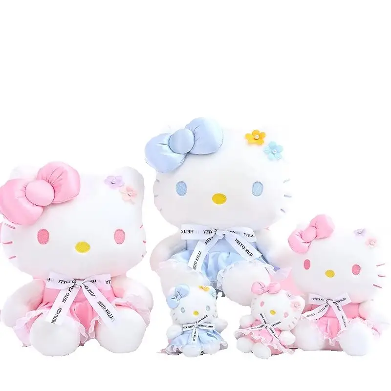 

Kawaii Hellokitty Plush Doll Stuffed Toy Cute Kt Cat Doll Soft Stuffed Animal Perfect New Year Gift for Girls and Fans