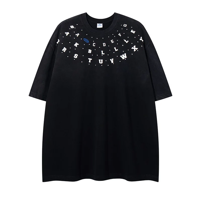 

Новинка 2024 года, мужские футболки Y2k, уличная одежда, модные топы с буквенным принтом и графикой, летние повседневные футболки с круглым вырезом и короткими рукавами, мужские футболки