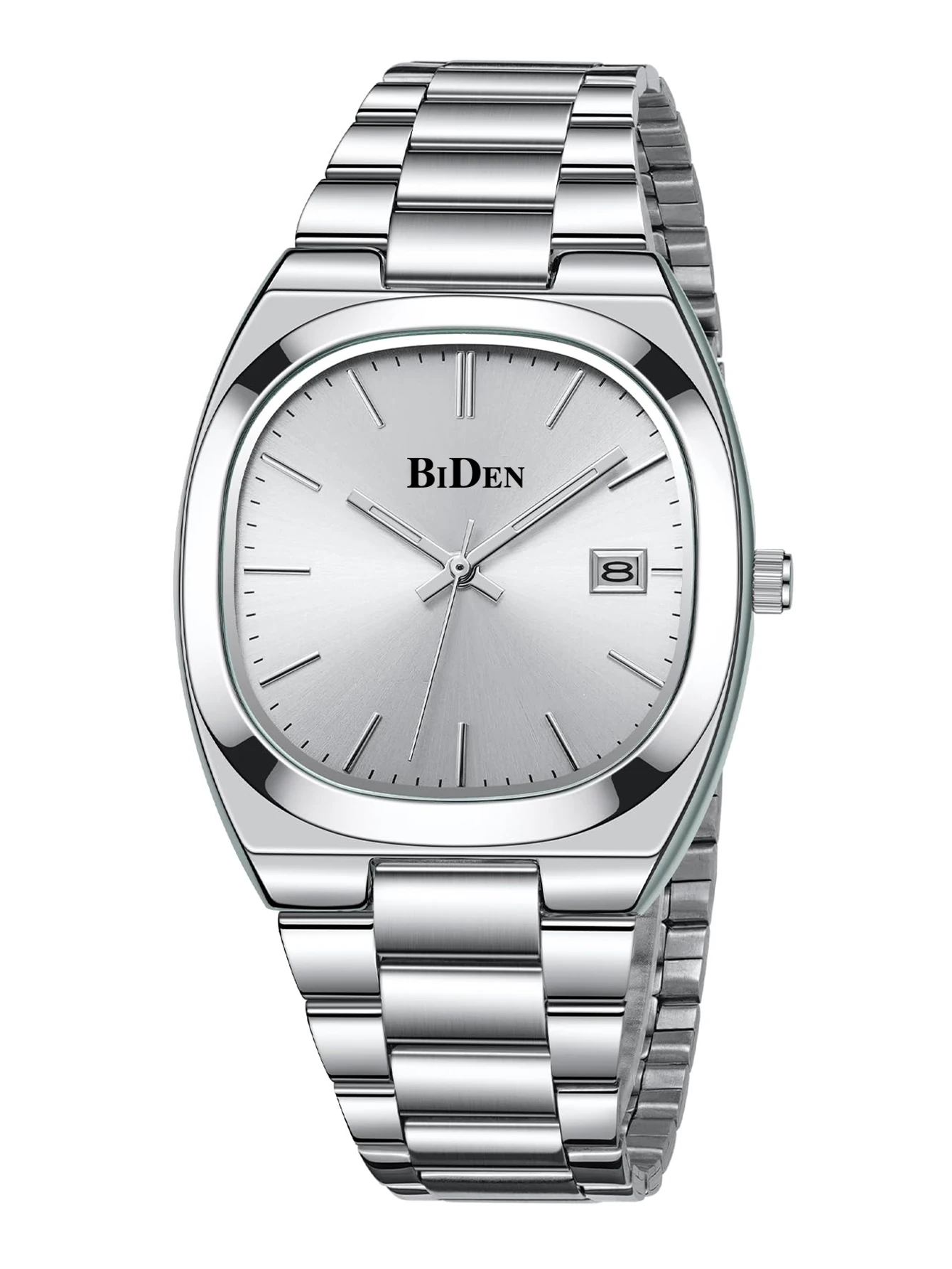 

BIDEN квадратные роскошные мужские часы водонепроницаемые мужские часы с ремешком из нержавеющей стали деловые спортивные кварцевые мужские часы