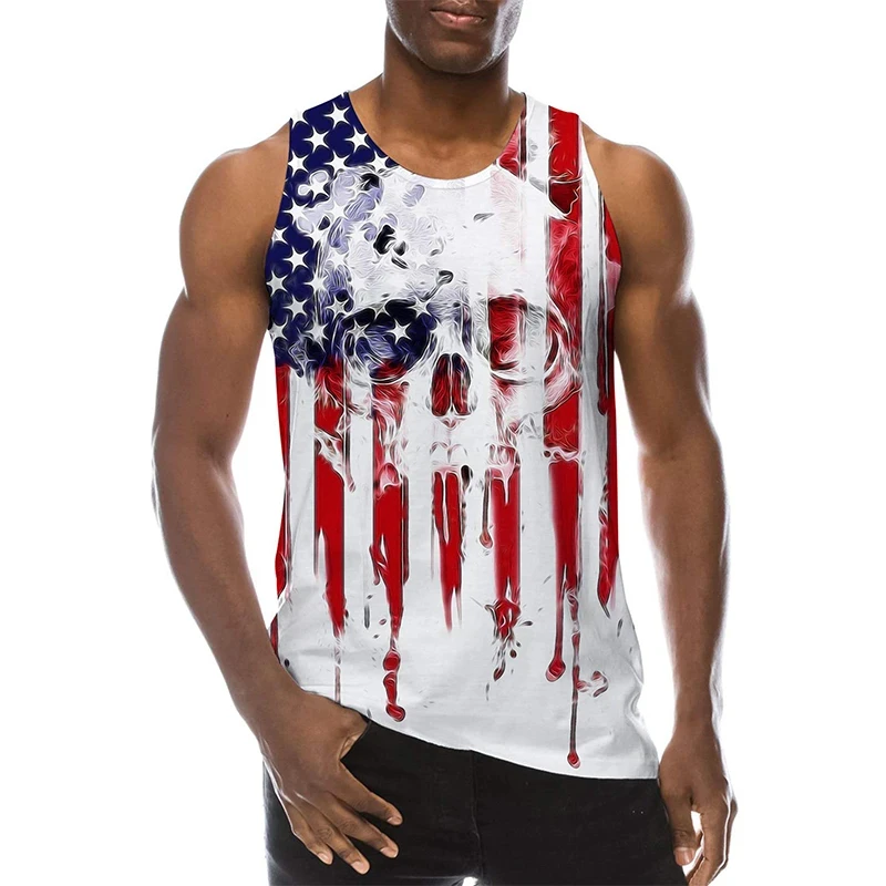 Summer Hot Sales USA Eagle National Flag Tank Tops 3D Print Men/Women Sleeveless Tops Fashion Oversized Men\'s Vests Gym Clothing