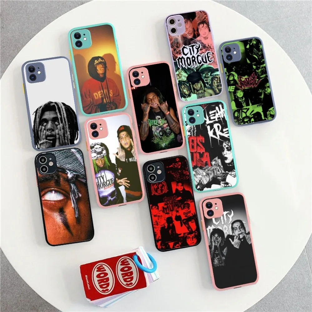 

C-City M-Morgue Zillakami Phone Case for iPhone 14 11 12 13 Mini Pro Max 8 7 Plus X XR XS MAX Translucent Matte Cover