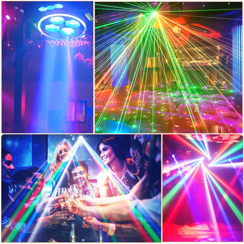 New! LED Party Lights Lyrical Dream Sound RGBW Dmx Dance Event Device Indoor Home Party Dj Strobe Light Club Bar Laser Projector