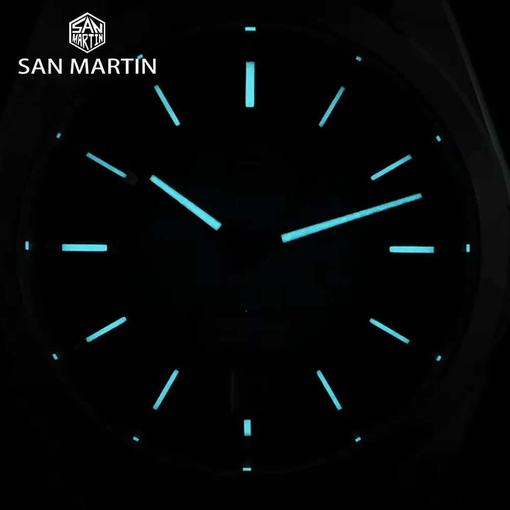 سان مارتن الأصلي الجديد 39 مللي متر الأعمال الفاخرة ساعة رجالي ميوتا 9015 تصميم الرجال التلقائي الميكانيكية مضيئة ساعات مقاومة للماء