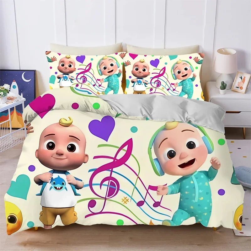 

Комплект постельного белья Cocomelons с принтом, постельный комплект с рисунком аниме, пододеяльники с героями мультфильмов, наволочка, милые украшения для спальни, подарок на день рождения, Рождество
