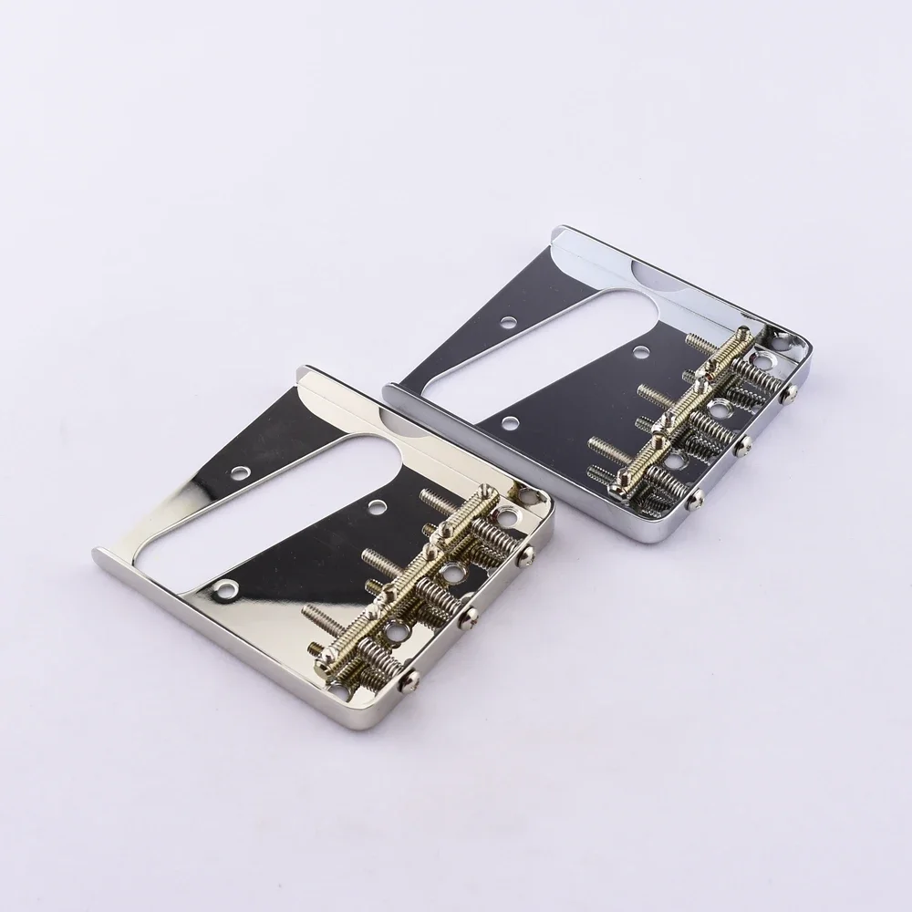 1 Set Vintage 62 Type Fixed Electric Guitar Bridge With Threaded Saddles Chrome/Nickel - Made in Korea