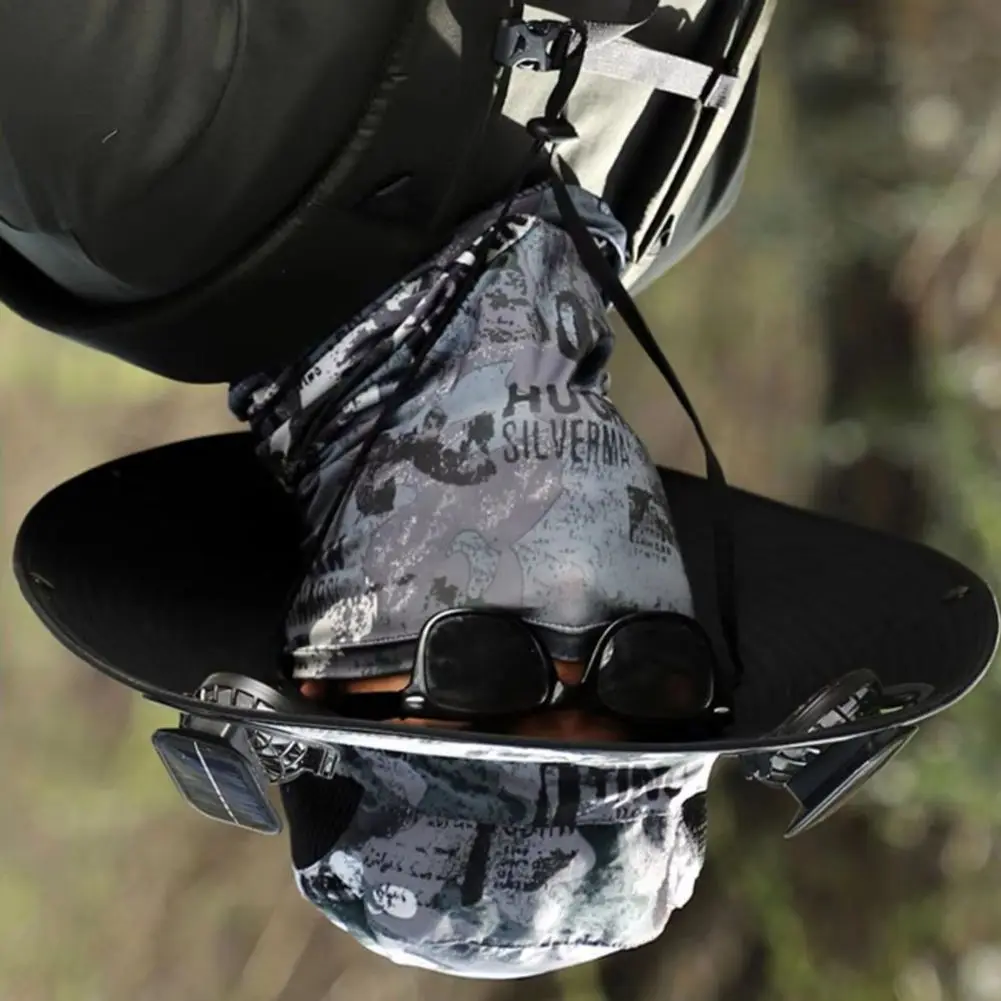

2025 Solar Charging Fan Hat Rechargeable Fan Sun Hat Solar Powered Sun Protection Cooling Cap Outdoor Hats for Fishing Camping