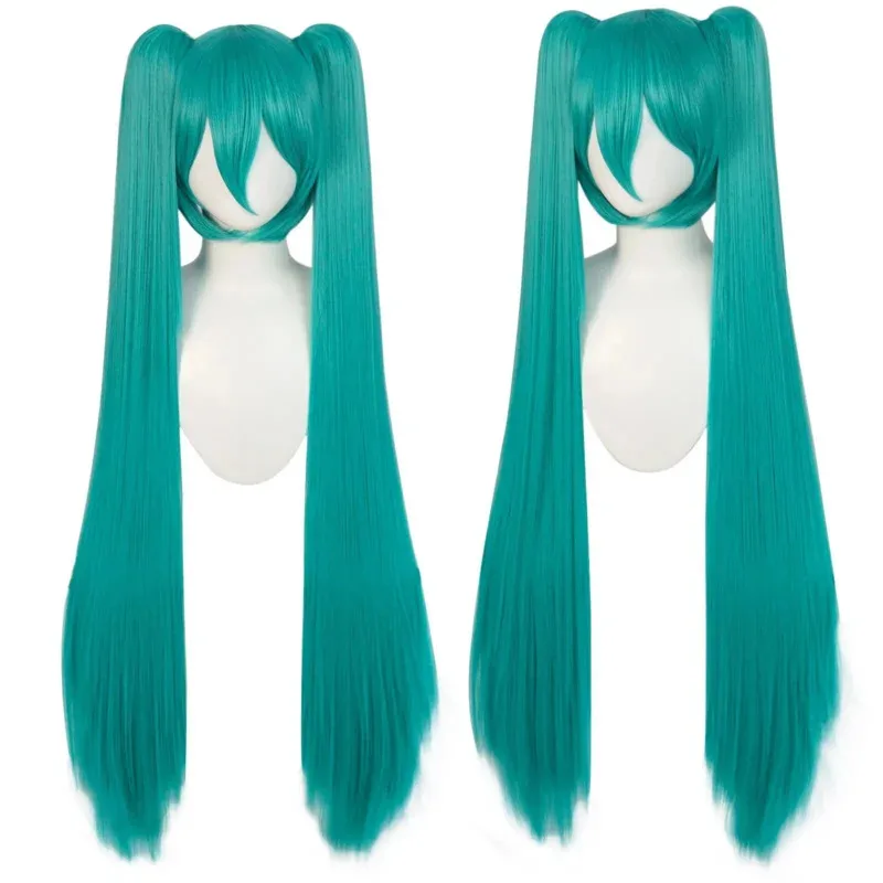 

42inch Green Anime Long Synthetic Hair Lolita Cosplay Halloween Wig