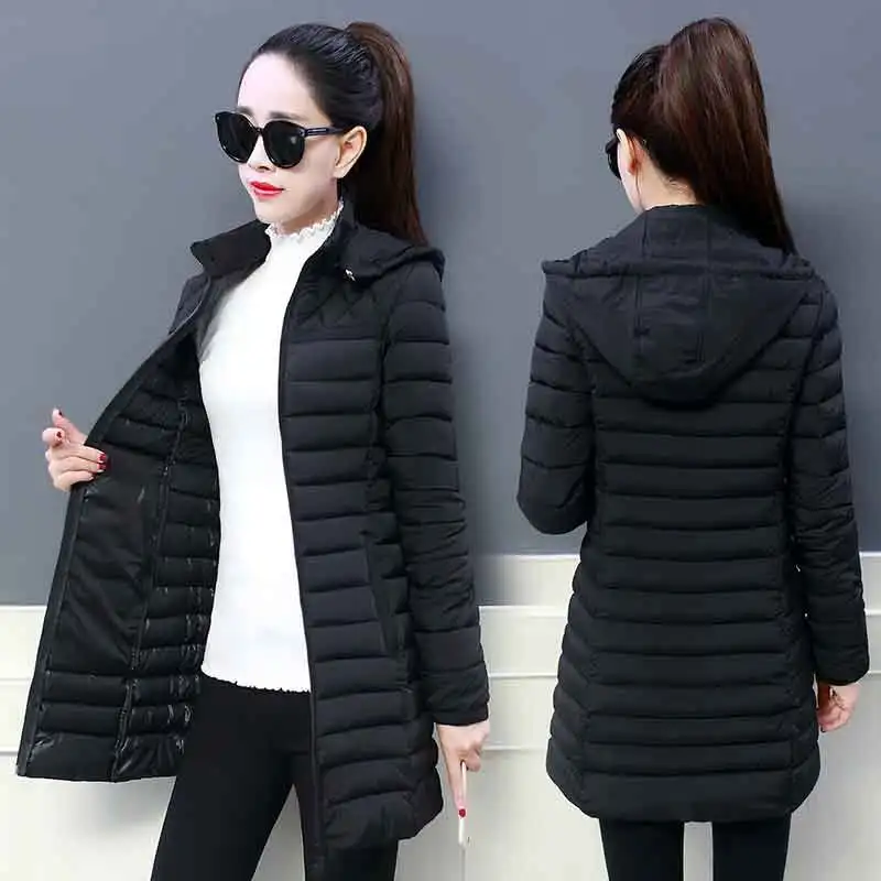 Winter Jacket 2022 Fashion Loose Down Cotton Women Coats  Parkas Female Casual Warm Outerwear Hooded Winter Coat Plus Size 6XL