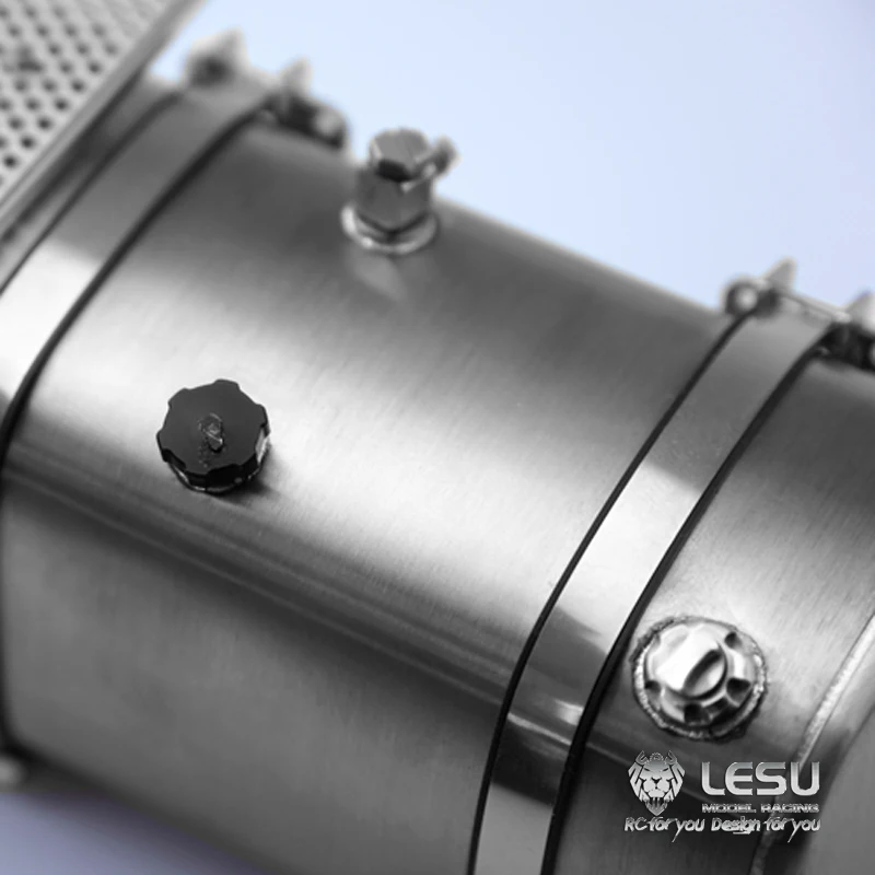 LESU Accessori Auto Lato Destro 130 MILLIMETRI Serbatoio di Metallo per 1/14 Tamiyaya RC Trattore Modello di Camion Giocattoli di Controllo Remoto Th10218