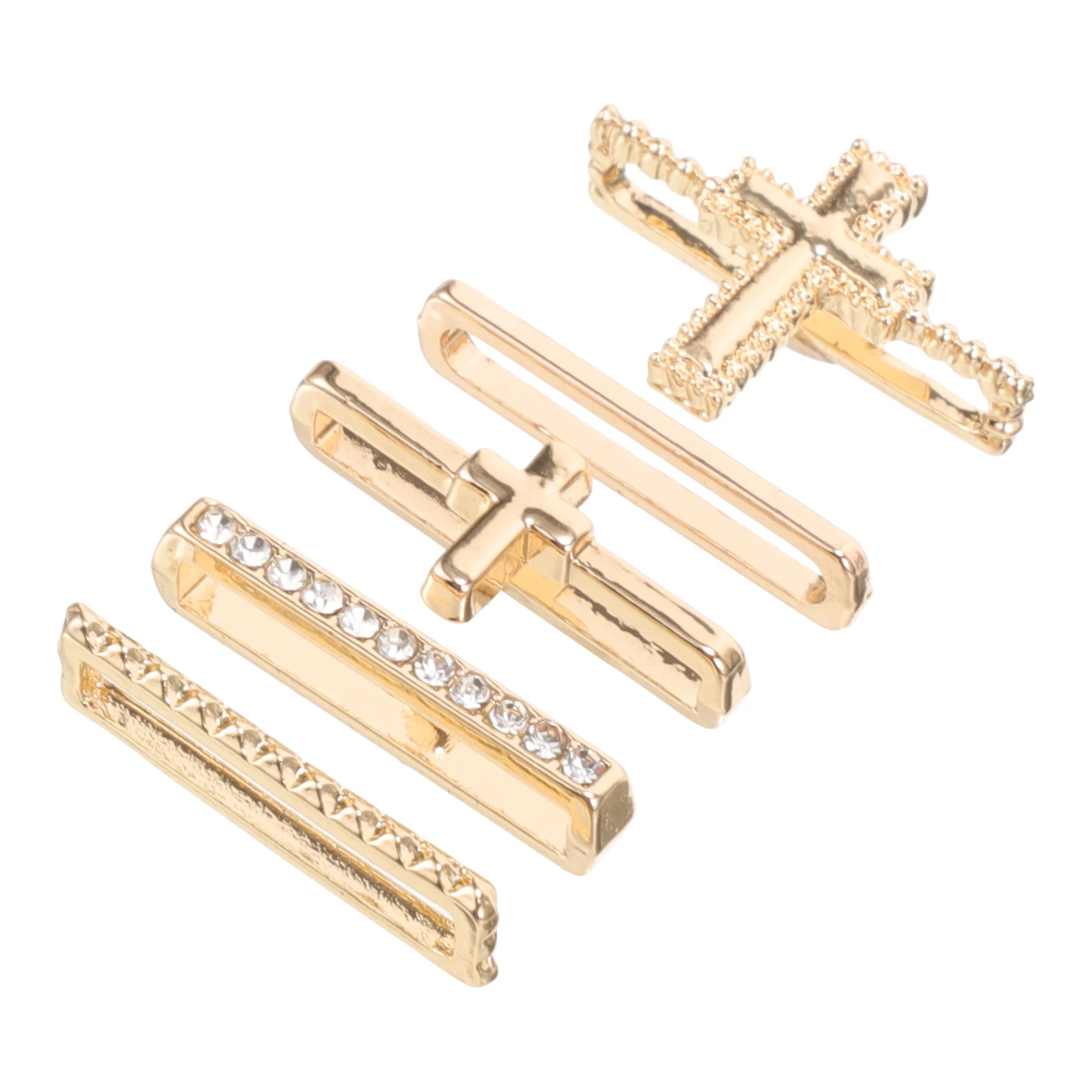 

5 шт. ремешок для часов, очаровательные декоративные металлические кольца с крестом для силиконового ремешка, стильный модный аксессуар для часов, подвески для ремешка для часов