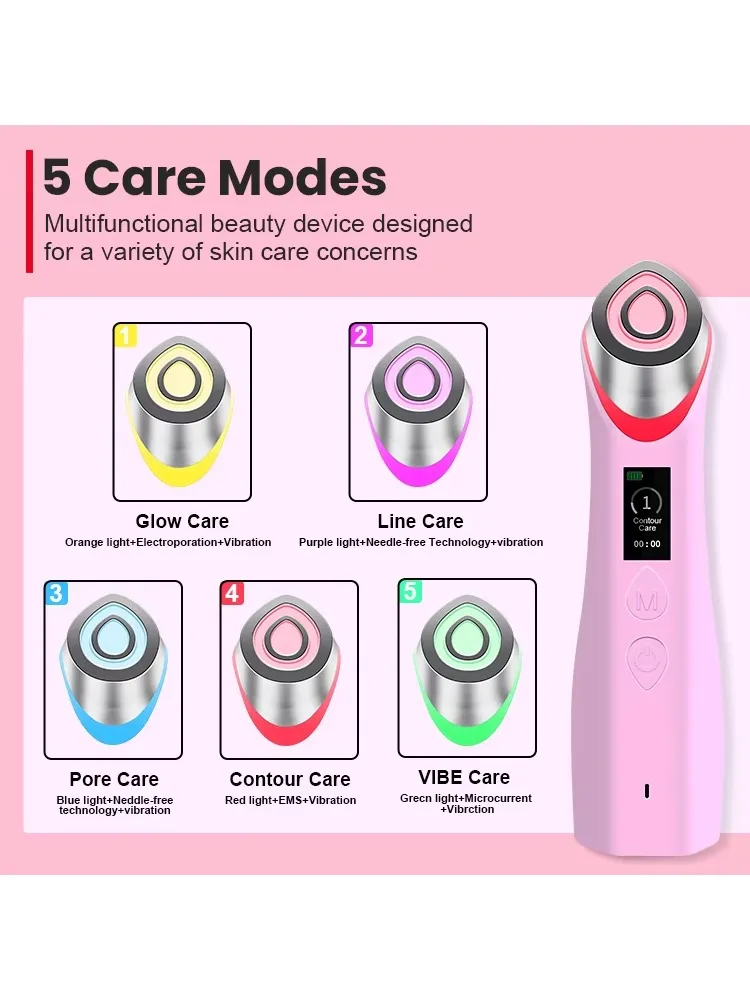 Appareil de beauté Medicube Booster 5-en-1 pour une peau éclatante, anti-rides, liftant et raffermissant, avec microcourants vibrants