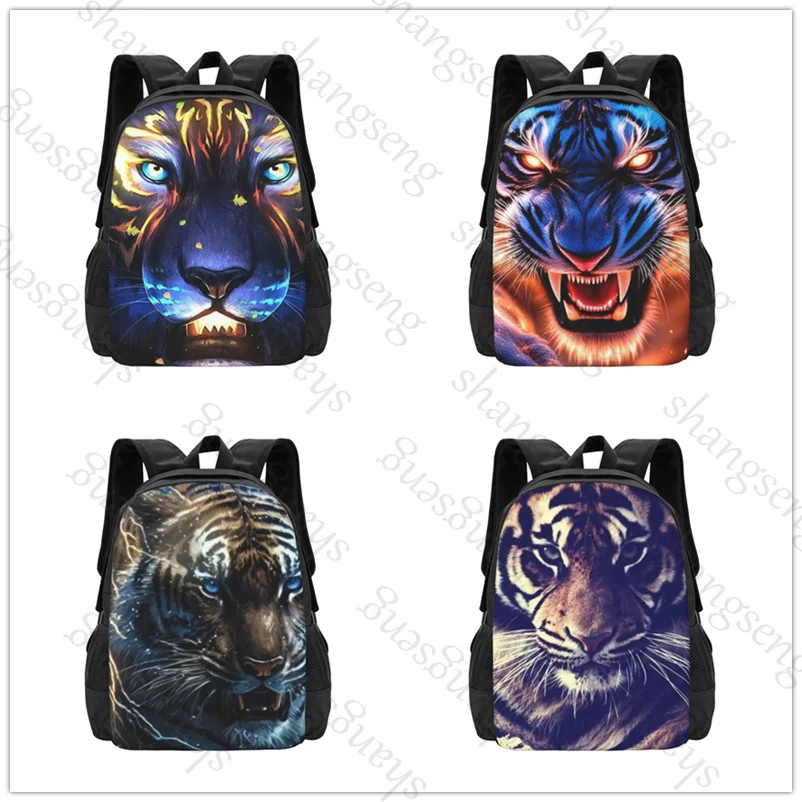 

Fierce Tiger animal Backpack large capacity printed schoolbag for boys and girls teenagers leisure travel commuter backpack