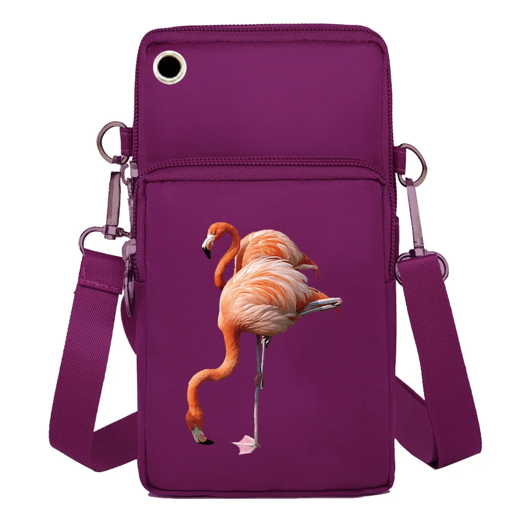 Waterproof Universal Mobile Phone Bag for Iphone/Huawei/Xiaomi/Samsung Flamingo Series Phone Case Women Wrist Pack Coin Purse