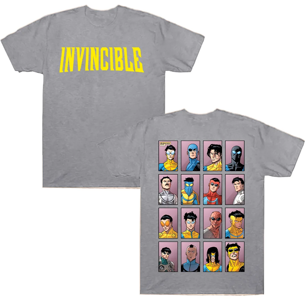 Invincible Mark Superhero Double Sided Printed T Shirts Men Women's Harajuku T-shirts Cotton High Quality Short Sleeve Clothing