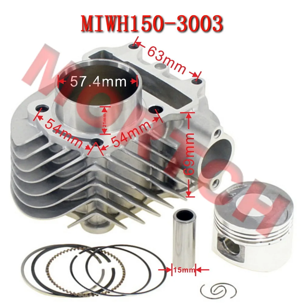 

Оригинальный цилиндр WH 150cc в сборе WH150-3003 для двигателя GY6 152QMI, аксессуары для мотоциклов