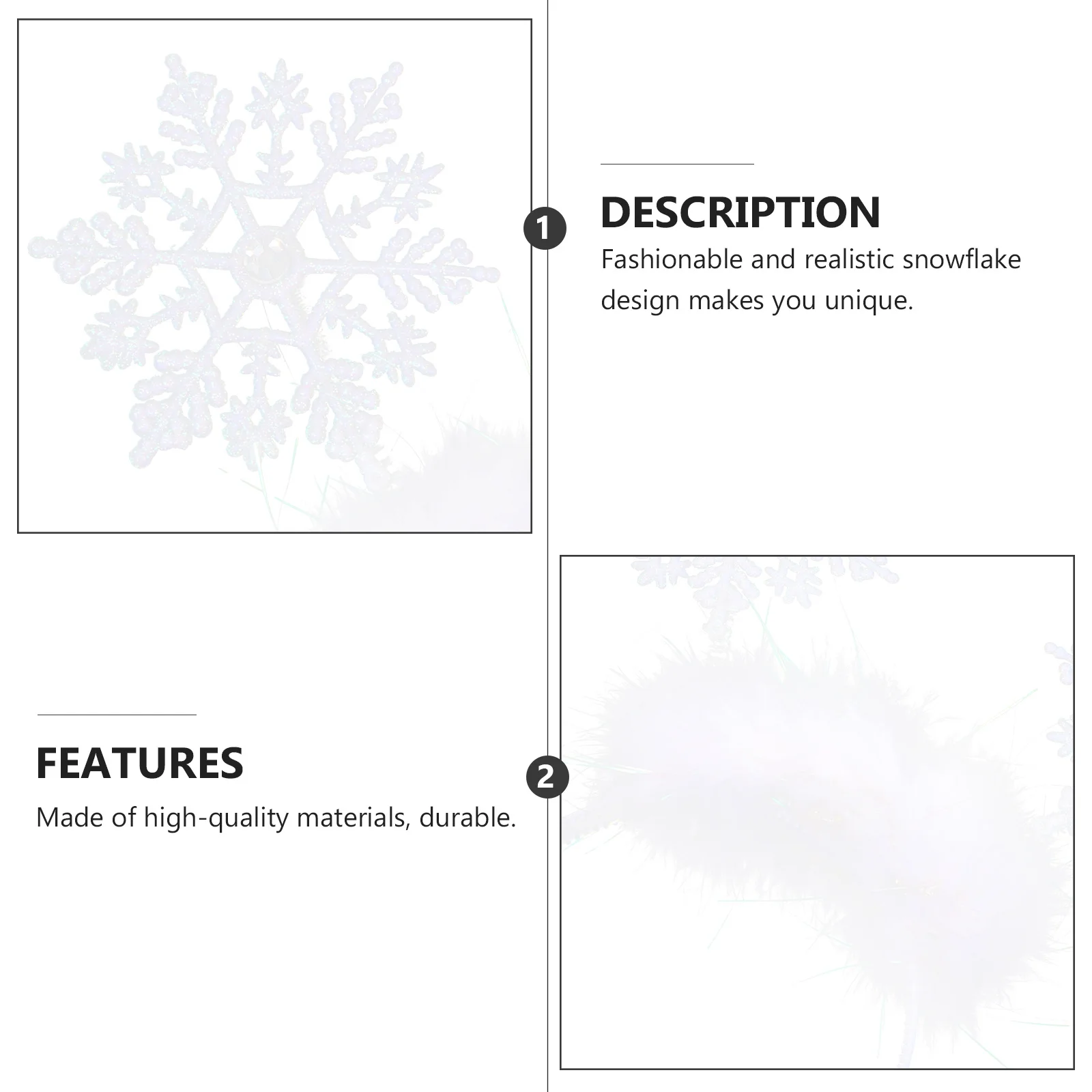 

2Pcs White Snowflake Hair Hoop Unique Christmas Headband for Children Adults Cosplay Party Event Xmas Decor Accessory