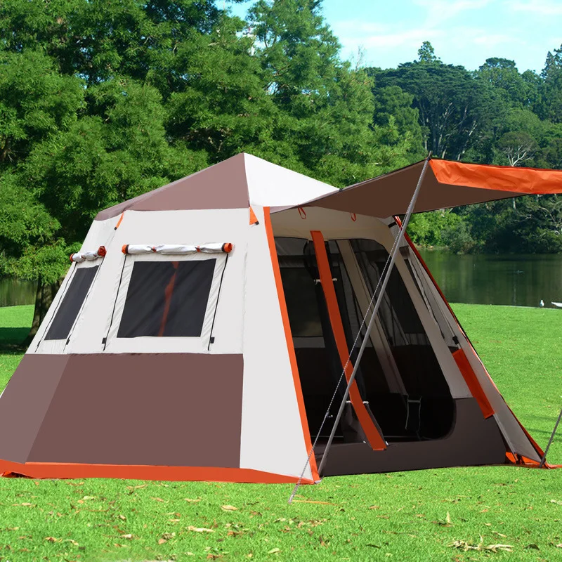 Camping Tent Outdoor Fully Automatic Portable Thickening Rain-Proof Two Rooms And One Hall Can Be Folded And Opened Quickly