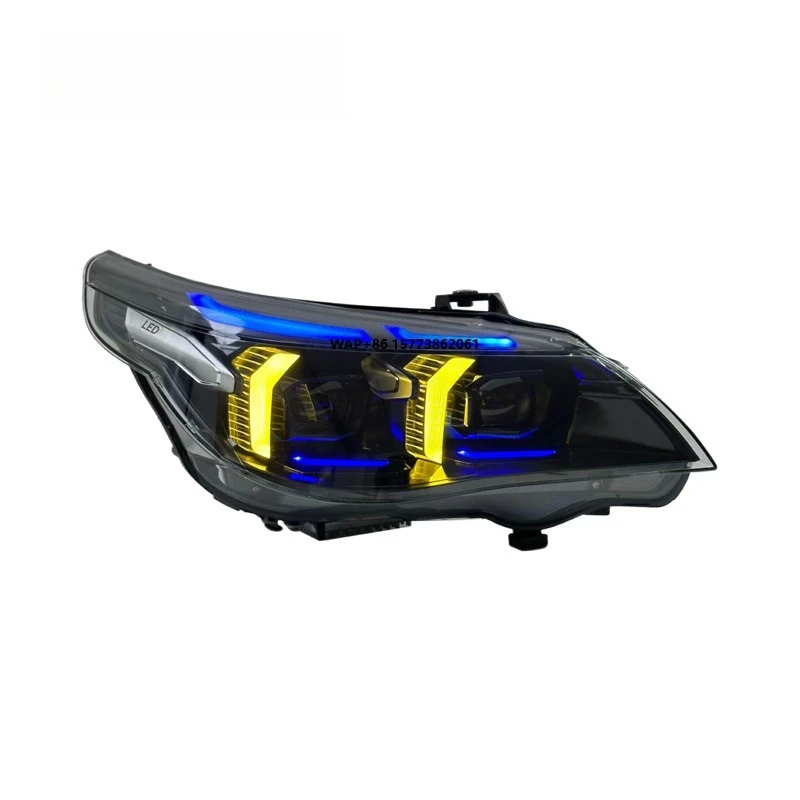 2 Unit LED Headlamp Automatic Illumination System Automotive Headlights Vehicle Components Suitable for 05-10 Models 5 Series