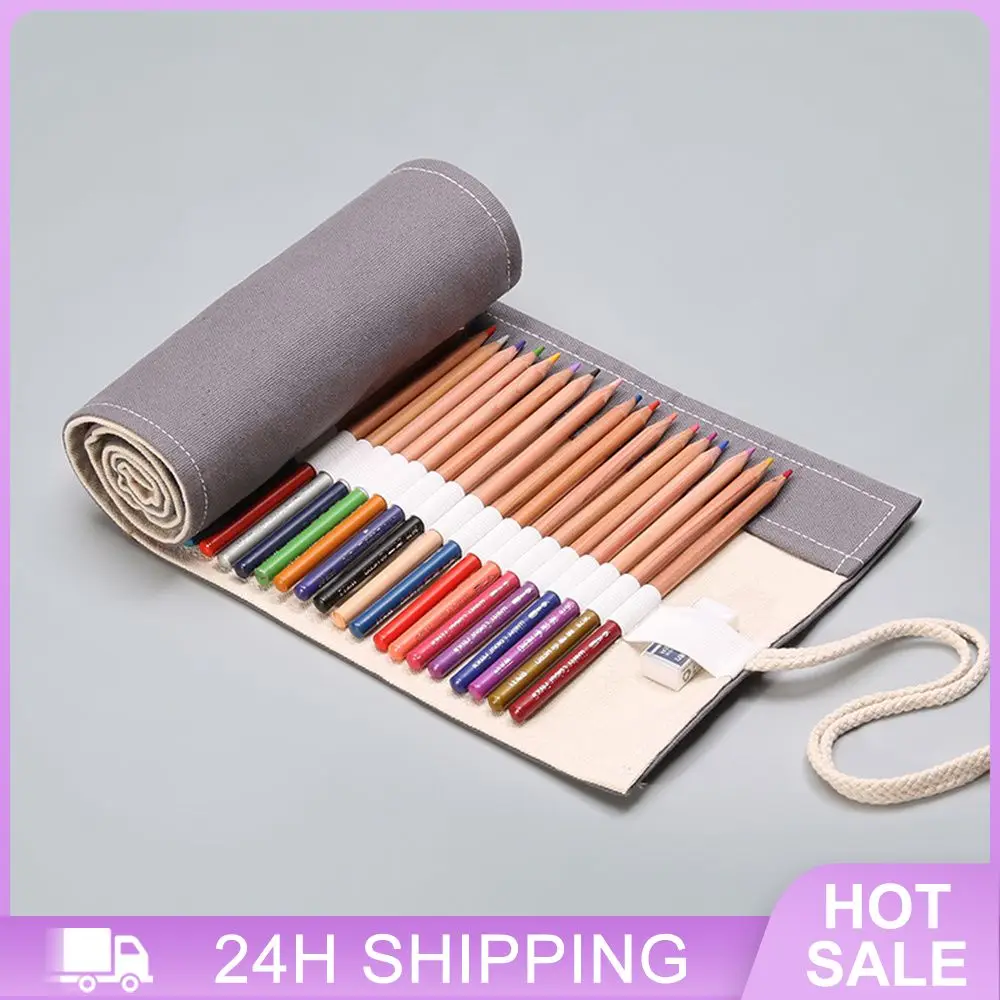 حقيبة تخزين مواد قماشية مع فتحات مقبس ، صندوق قرطاسية ، حافظة قلم رمادي ، توفير مساحة ، مرن