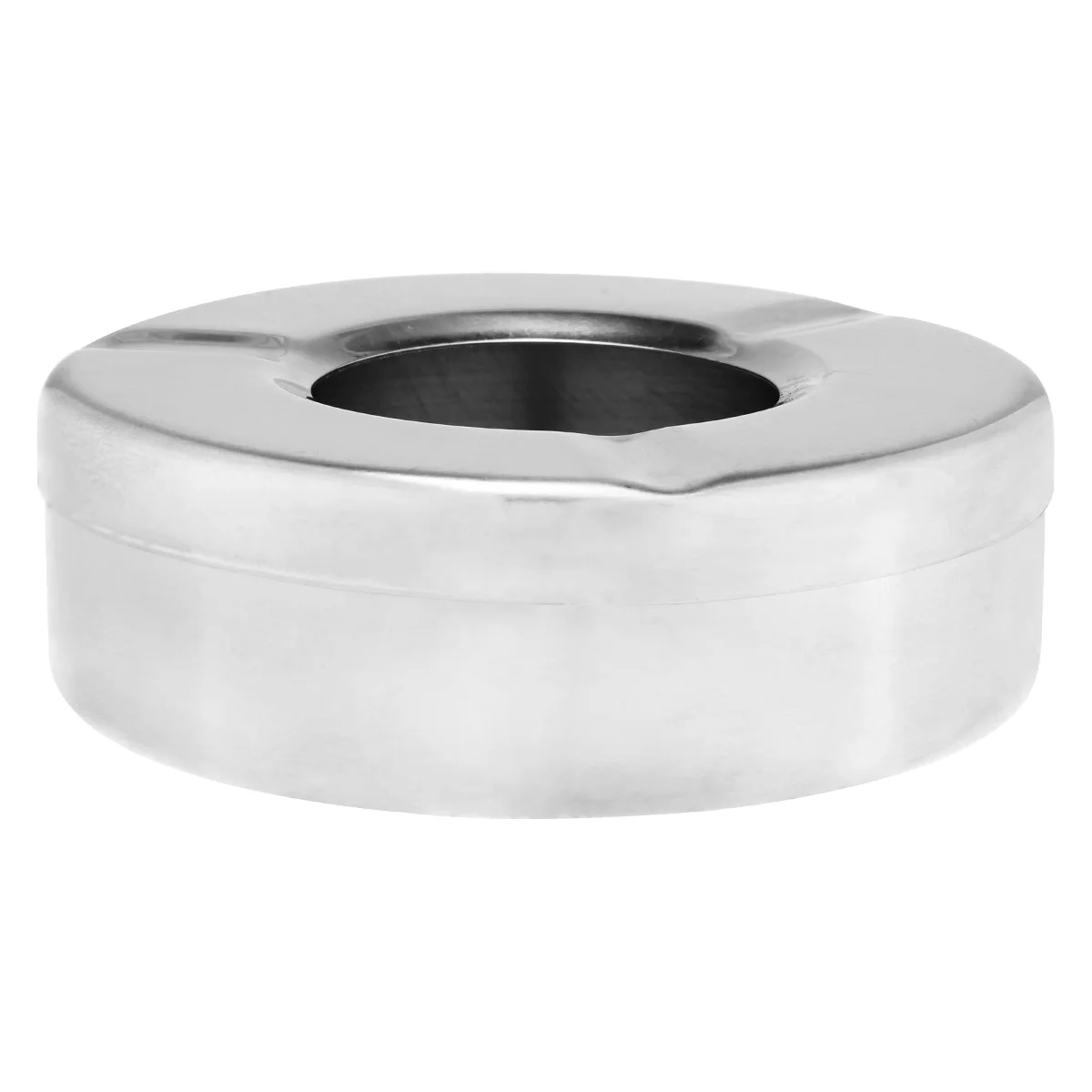 

Stainless Steel Ashtray Round Cigarette Thicken Lid Rust Free Long Office Outdoor Portable Pocket
