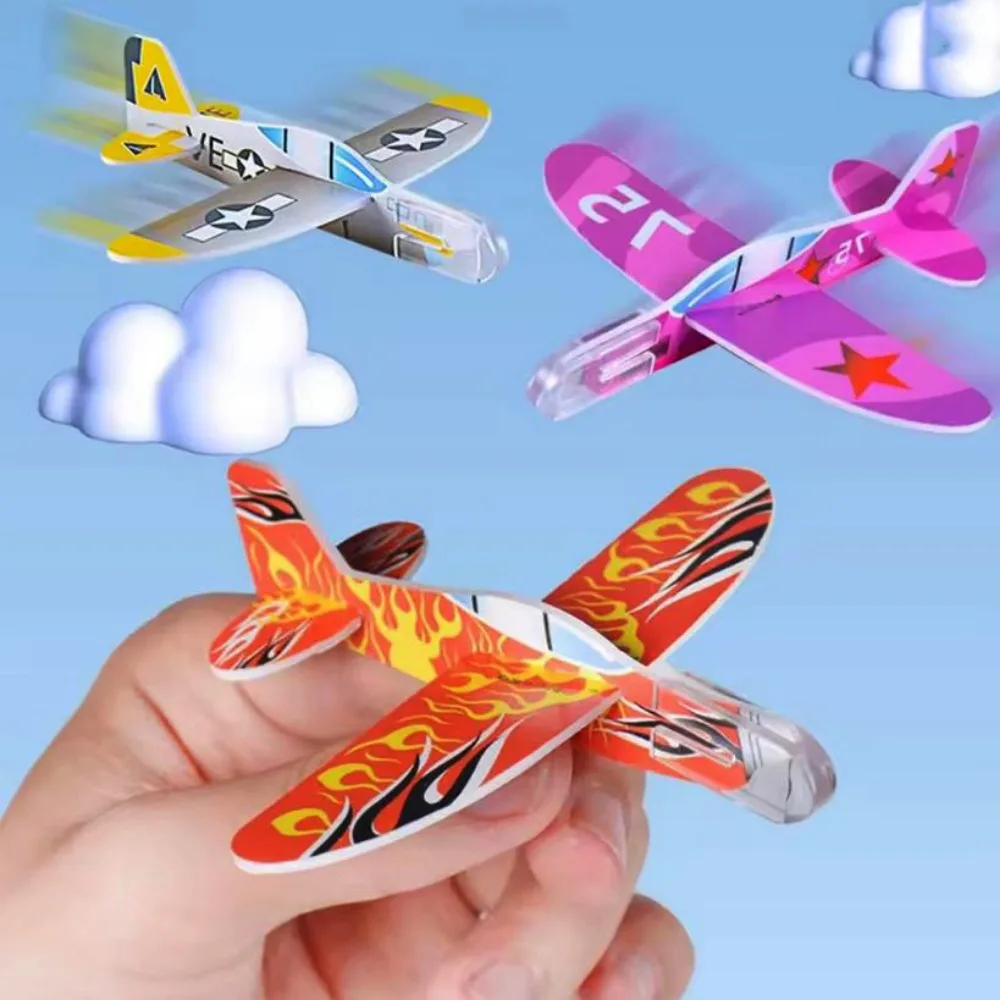 

10Pcs EVA Foam Glider DIY Assembled Multicolors Outdoor Airplane Parent-Unisex Interaction Paper Planes