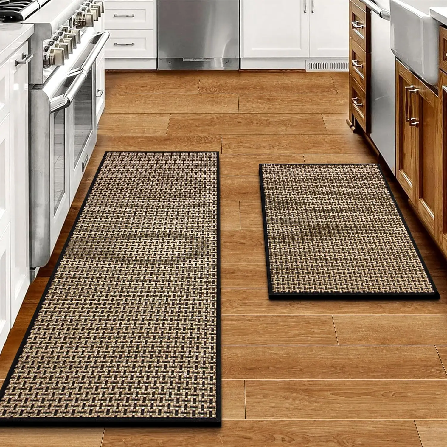 Kitchen Mat, Cushioned Non Slip Rugs for Kitchen Floor, Absorbent Runner Comfort Standing Mats Washable for Kitchen, Home