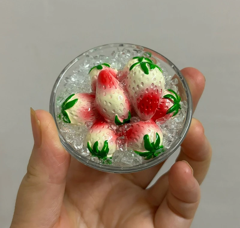 Strawberry Sandwich Hand-painted 3D Fridge Magnets Tourism Souvenirs Refrigerator Magnetic Stickers