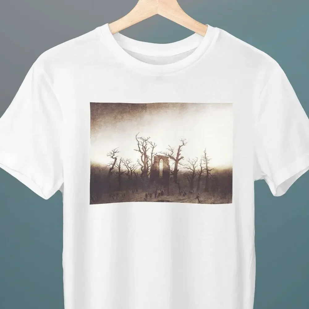 The Abbey In The Oakwood, Caspar David Friedrich, Gothic T-Shirt