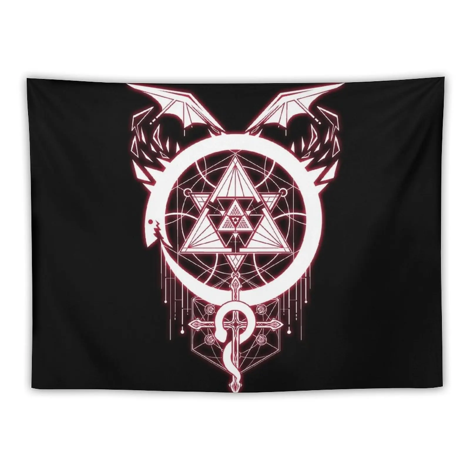 Glowing Snakes of Alchemy Tapestry Wallpapers Home Decor Room Decoration Accessories Tapestry