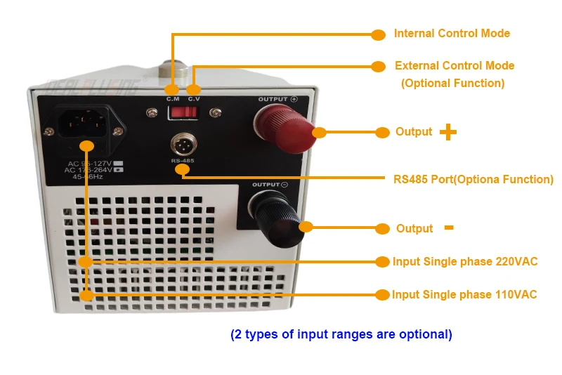 High efficiency 300v 10a 250v 12a 200v 15a 100v 30a 75v 40a 60v 50a 30v 100a variable dc power supply