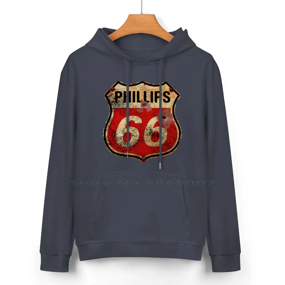 Phillips 66 Rusty Sign Pure Cotton Hoodie Sweater 24 Colors Phillips 66 Rusty Sign Vintage Oil Gas Service Station Metal Enamel