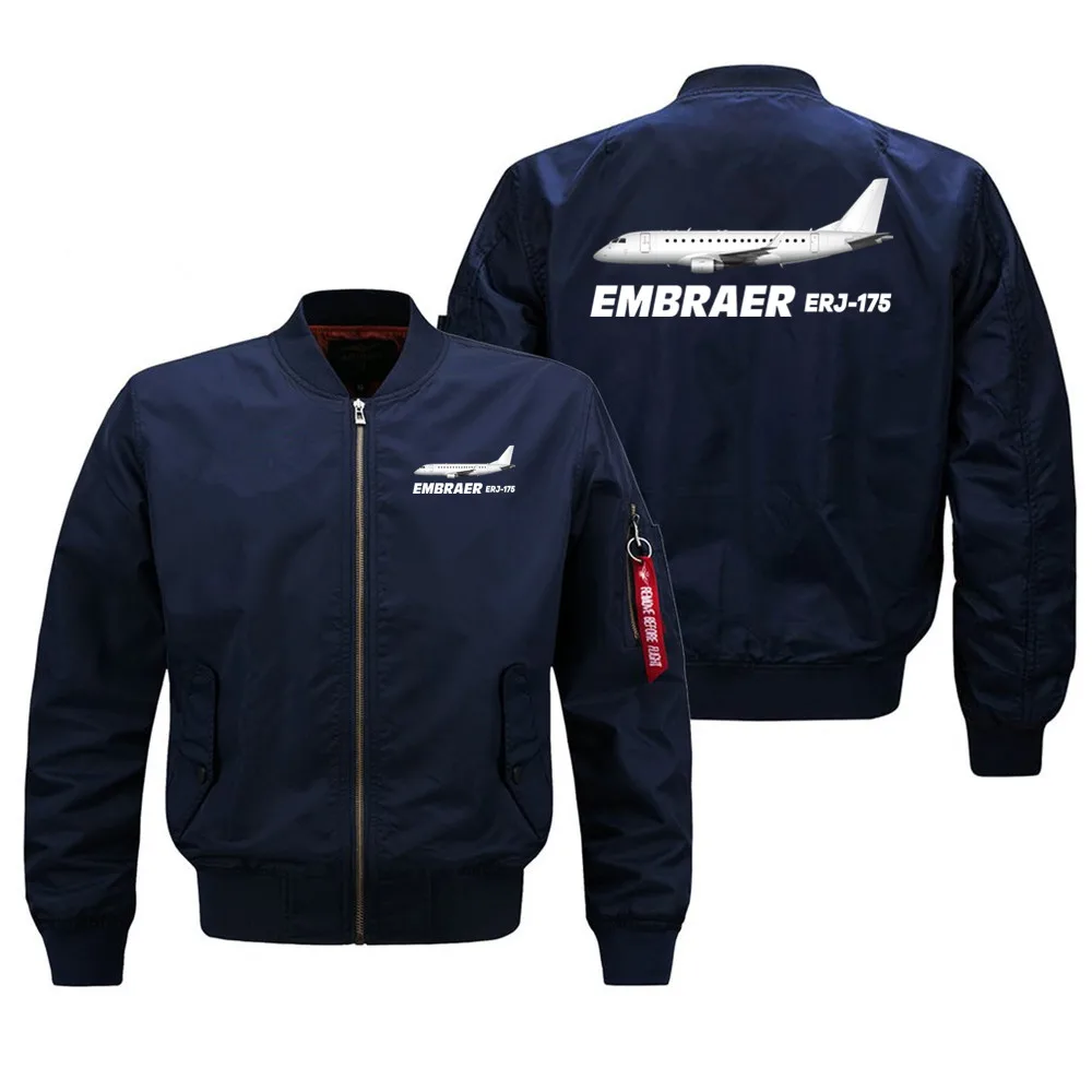 Military Outdoor The Embraer ERJ-175 Flight Aviation Pilots Men Ma1 Bomber Jacket Baseball Windproof Coats