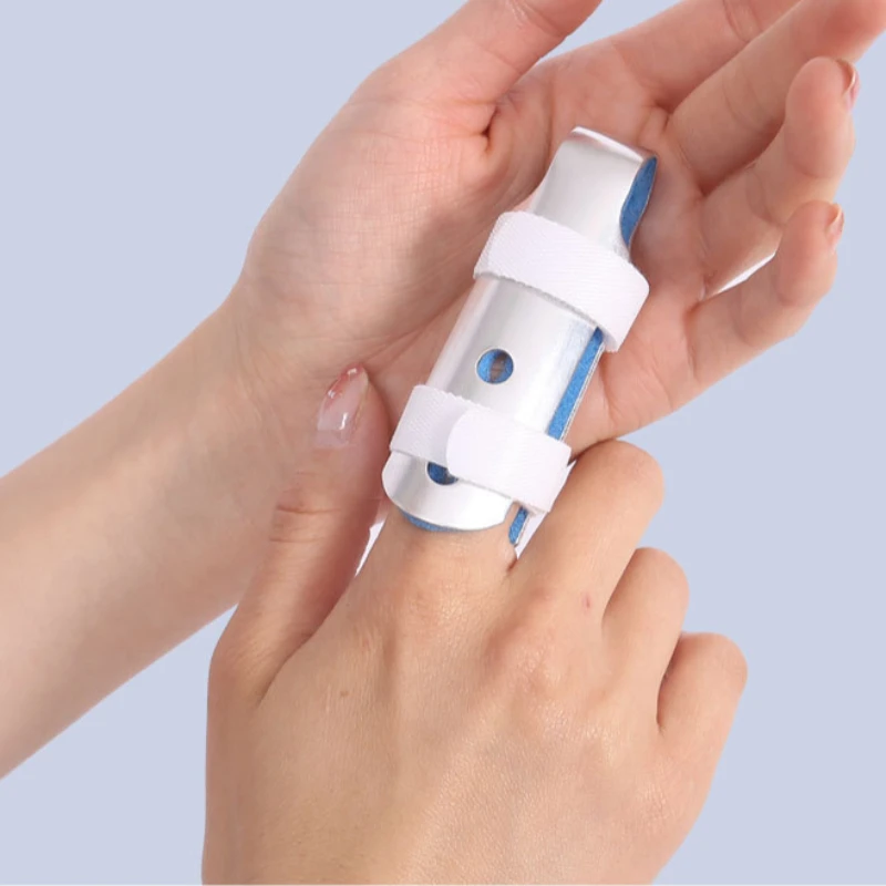 Finger Fracture Fixation Splint Aluminum Alloy Straightening Protective Sleeve U-shaped 5-finger Rehabilitation Fixation Plate