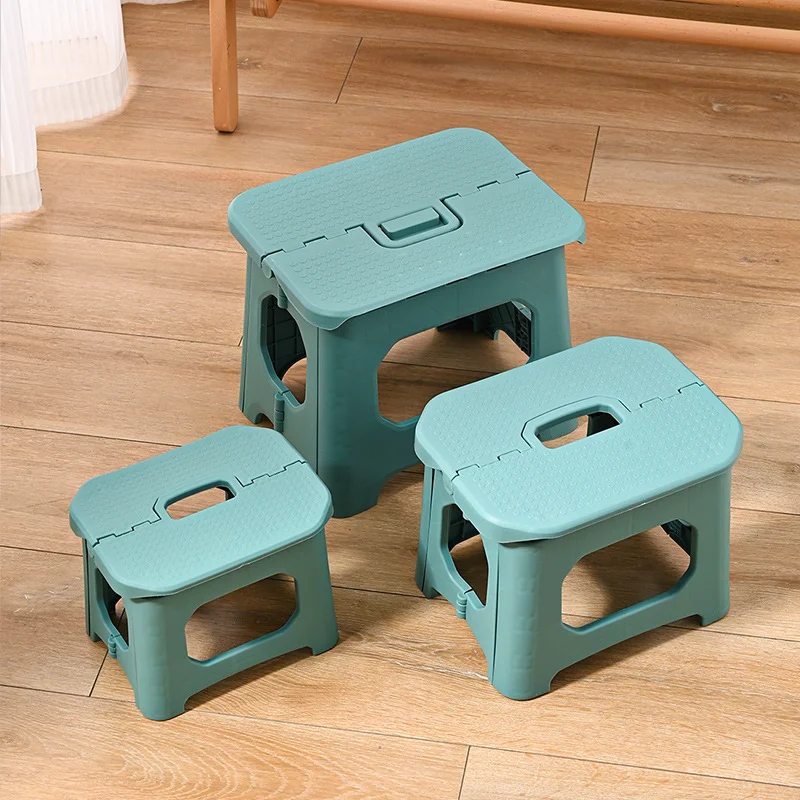 Nordic Style Thickened Plastic Folding Step Stool Chair Seat Outdoor Fishing Camping Portable Foldable Children\'s Adult Stools