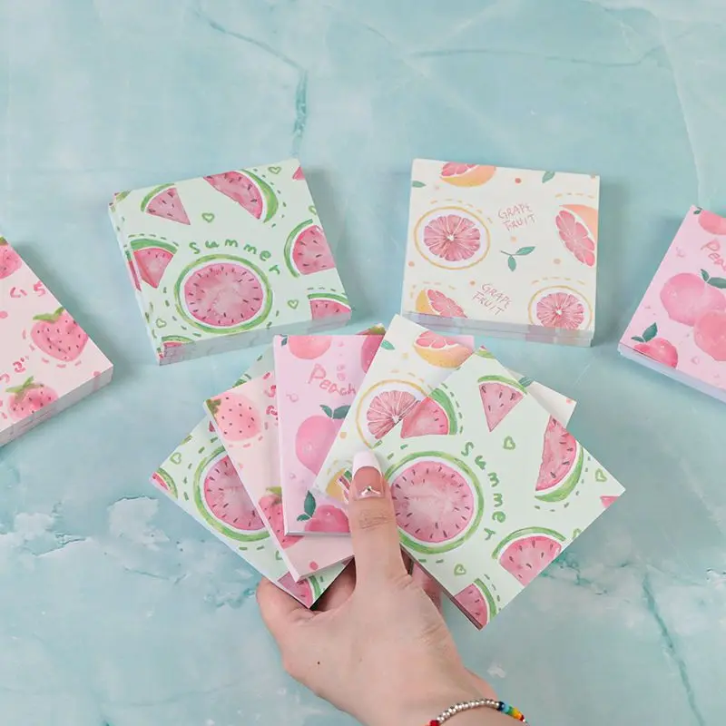 

50Sheets INS Style Summer Day A Variety Of Fruits Note Pad High Appearance Level Cartoon Note Pad Portable Student Stationery