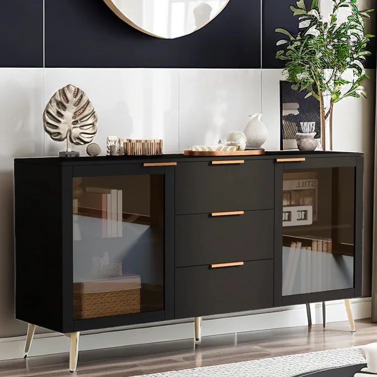 Side cabinet Tea wine cabinet Kitchen cupboard Storage cabinet Locker Microwave oven