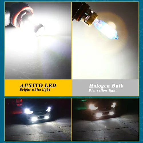 Imagen 2 del producto 1 Uds. Lámpara antiniebla para coche H11 lámpara Led 9005 HB3 9006 HB4 H9 H8 blanco amarillo hielo azul rojo coche Led superbrillante luz de conducción diurna