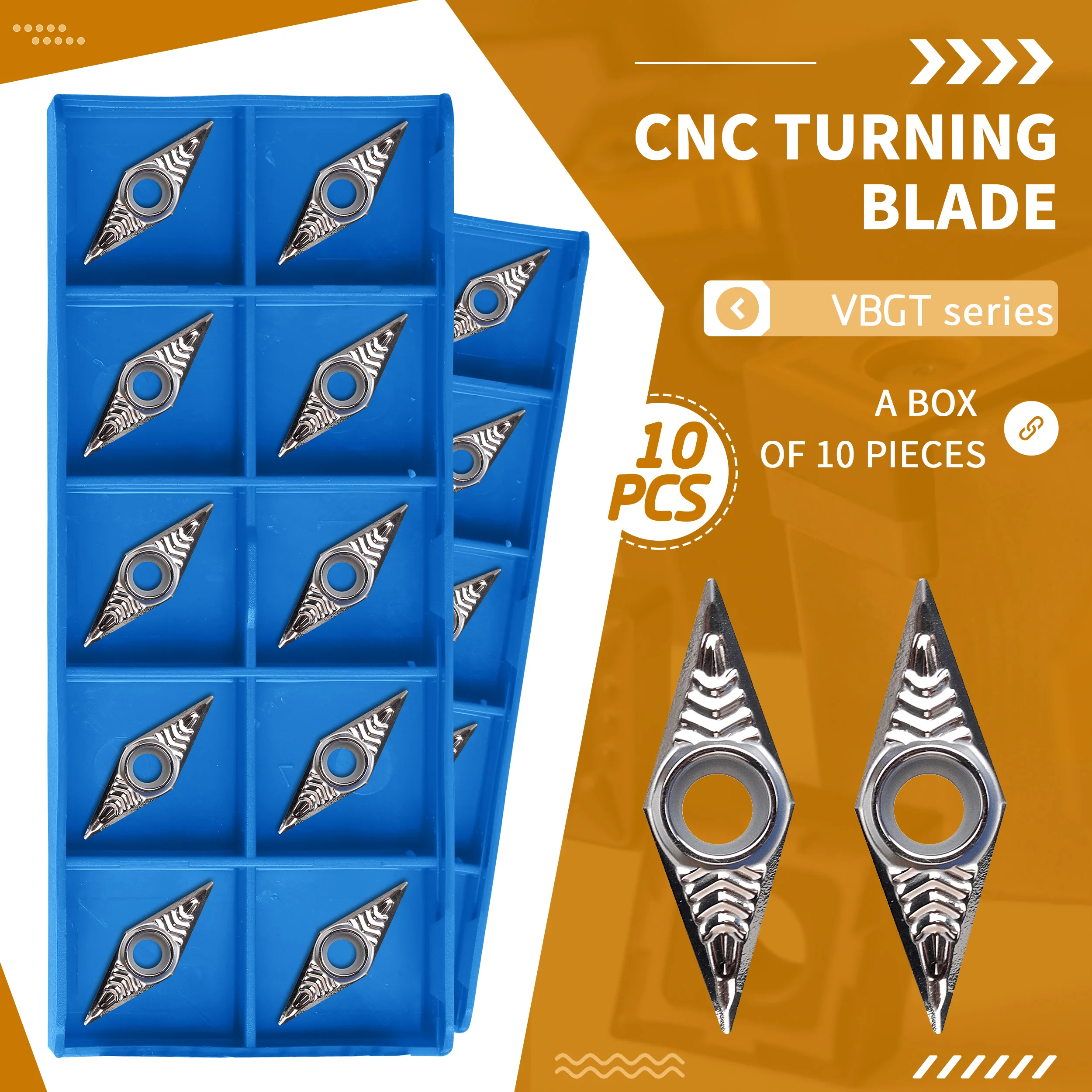 

VCGT110302/VBGT110304/110308 VCGT/VBGT AK H01 CNC Lathe Turning Tools Machining Blade Carbide Inserts Aluminum Use. High Finish
